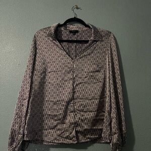 Stylish Purple Patterned Blouse